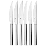 WMF Nuova Steakmesser Set 6-teilig, 23 cm, Pizzamesser, Cromargan Edelstahl poliert, spülmaschinengeeignet