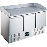 ZORRO - Pizzatisch ZS 903 PZ - 3 Türen - Kühltisch mit Granitplatte und Aufkantung - Salatkühlung - Gastro Belegstation