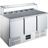 ZORRO - Pizzatisch ZPS 300 G - 3 Türen - Kühltisch mit Granitplatte - Salatkühlung - Gastro Belegstation